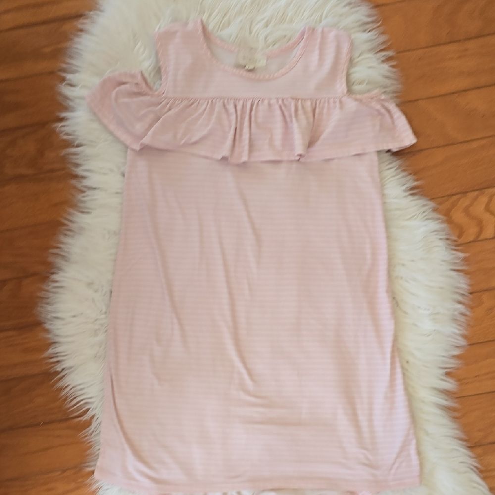 Light Pink Ruffled Casual Dress
